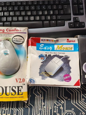 Windows Mouse pack of 3 classic retro serial models, new and lightly used