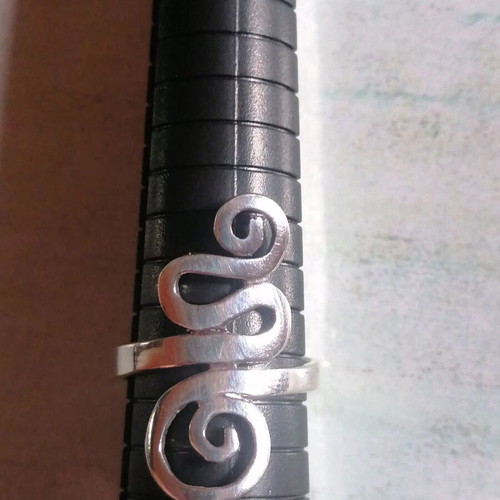 Silver 925 ring ancient Greek spirals new