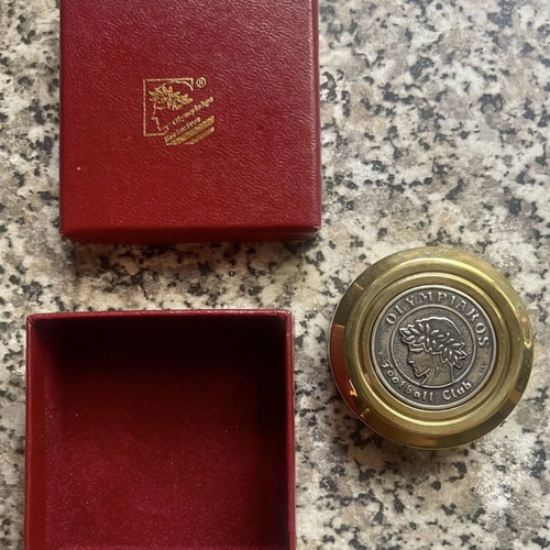 Olympiacos Vintage Souvenir Paperweight 1993 with Box