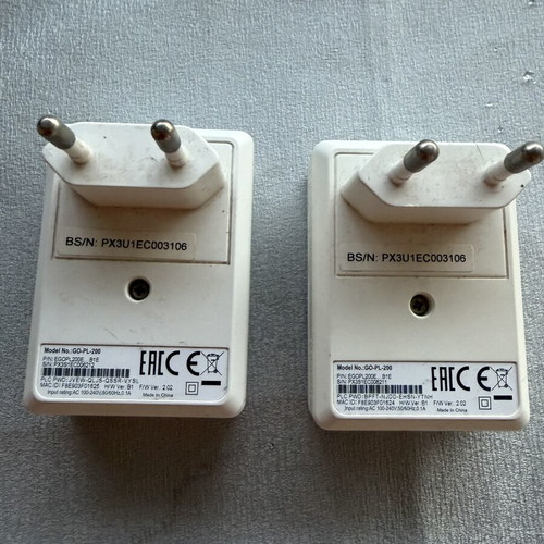 Power lines D-Link used with Fast Ethernet port and 200 Mbps speed