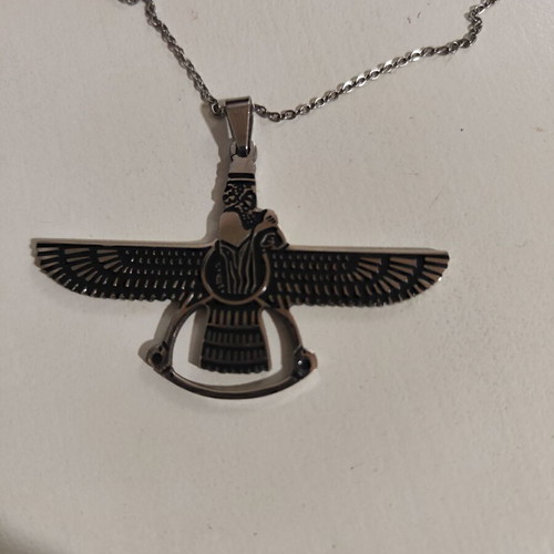 Persian Faravahar symbol pendant made of stainless steel new