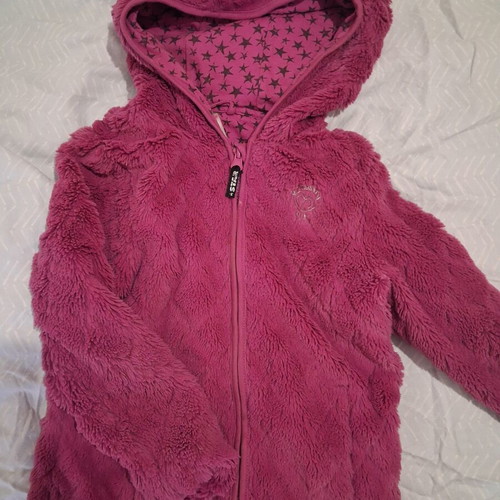 Pink Girl Faux Fur Jacket like new, size 128/8, Orchestra