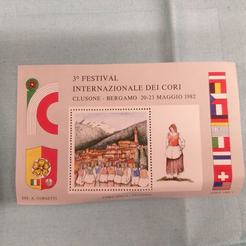 Commemorative stamp unsealed 3rd International Choir Festival 1982