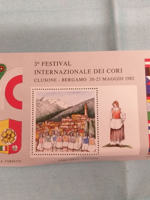 Commemorative stamp unsealed 3rd International Choir Festival 1982