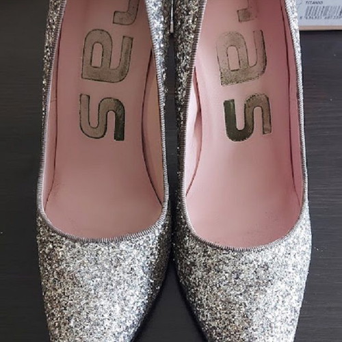 Ras Argento Glitter women's pumps No38 new, silver-gold