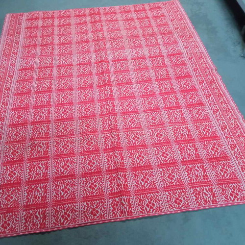 Traditional wool blanket large new red with white