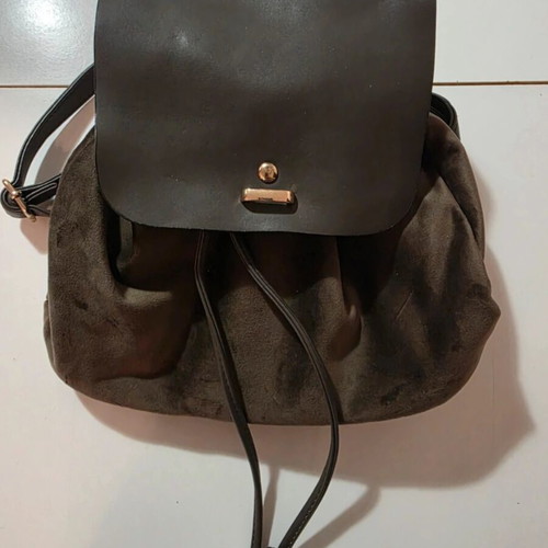 Velveteen khaki backpack like new