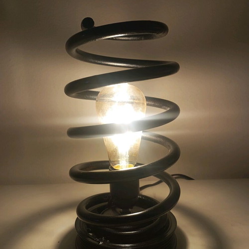 Desk lamp made from car parts with Edison bulb like new