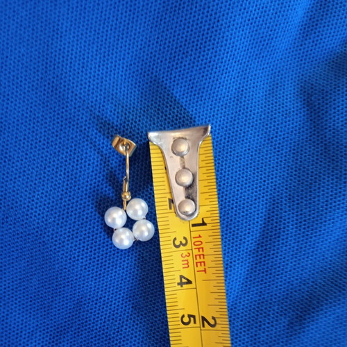 Little Perles Ioanart Handmade Earrings New, White and Gold