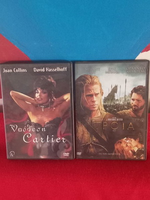 2 DVDs used: Troy (Brad Pitt) and The Cartier Affair with subtitles