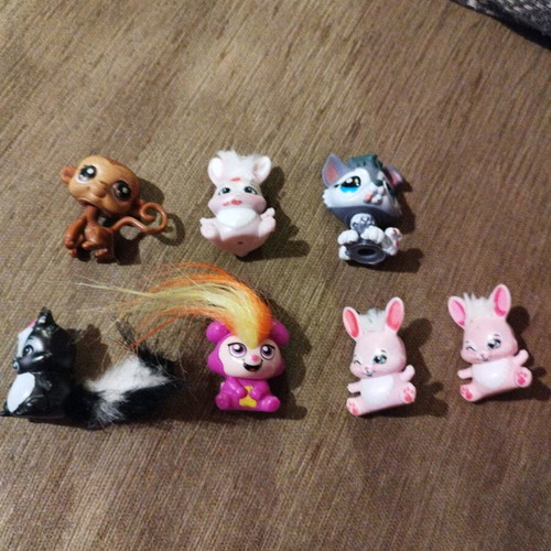 Little Pet Shop miniature animals 7 pcs like new