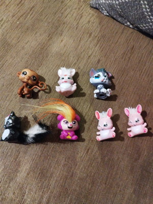 Little Pet Shop miniature animals 7 pcs like new
