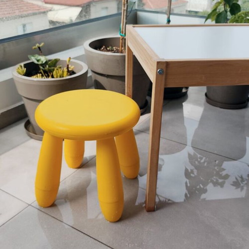IKEA children's set LAAT and MAMMUT with table, chair and yellow stool