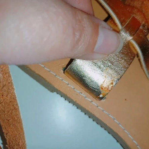 Greek Sandals flat handmade, like new, size 40, gold