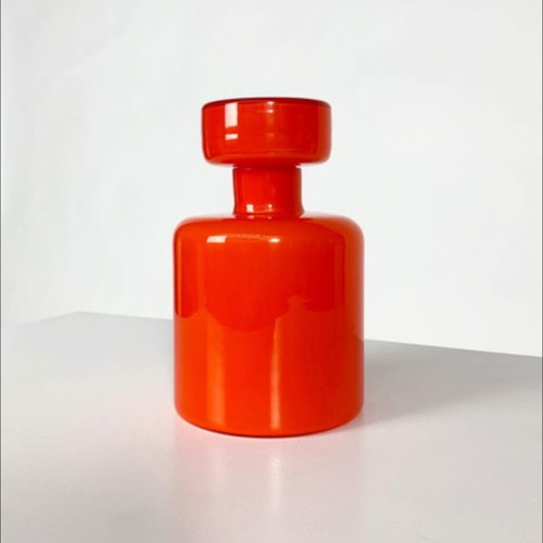 Murano Luciano Vistosi 1960 Space Age Opaline Bottle like new