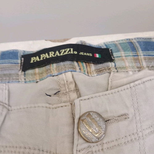Men's bermuda shorts used slim beige, size S-M