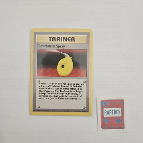 Devolution Spray Trainer Card Base Set new 72/102 Pokemon TCG