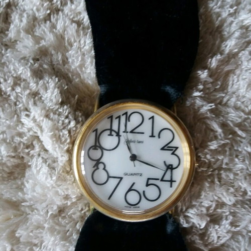 Andre Lani wristwatch used, women's, black and white