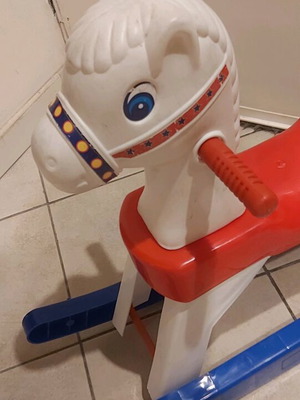Rocking horse vintage plastic toy like new