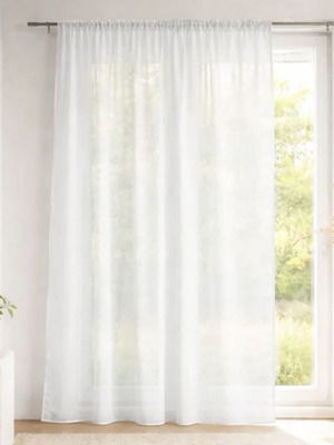 Curtain with Faux Silk Off White 135x260cm New