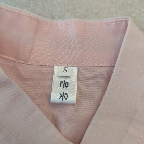 Romantic Pink Asian-Inspired Chiffon Dress Size S like new
