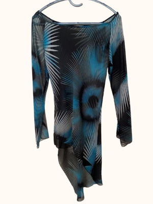 Rebecca Blu asymmetrical transparent blouse tunic size S like new