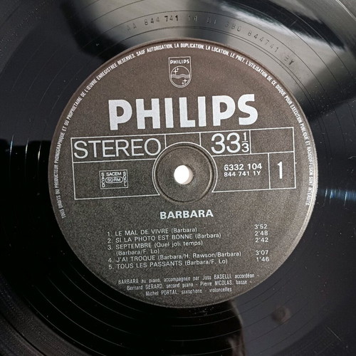 Vinyl records used, pack of 4 French pop artists including Adamo and Jacques Brel