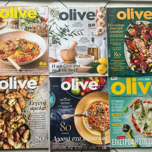 Olive cooking and gastronomy magazines new, pack of 12 issues