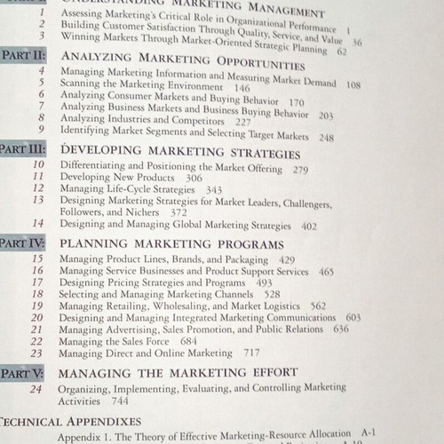 Marketing Management by Philip Kotler used, English book