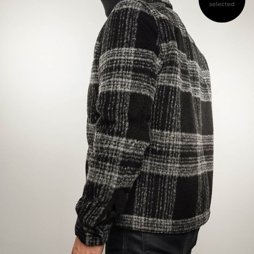 All Saints Phoenix Checked Zip Jacket new, size XL, black