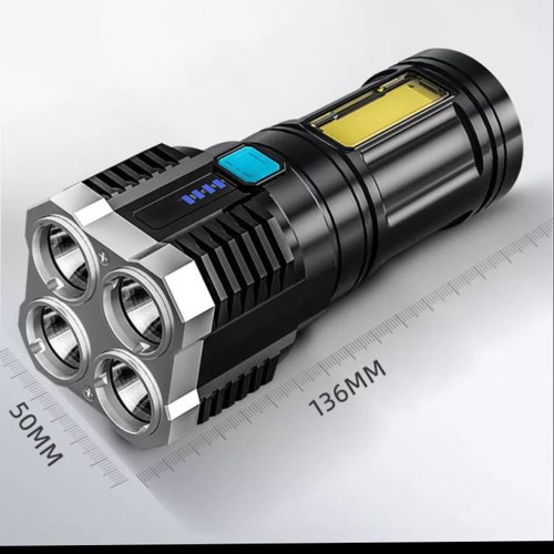 Security flashlight new, powerful, USB rechargeable