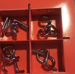 Metal puzzles used, set of 4 pieces