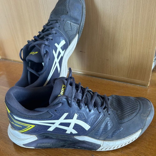 Asics Gel-Challenger tennis shoes used, blue, size 41.5