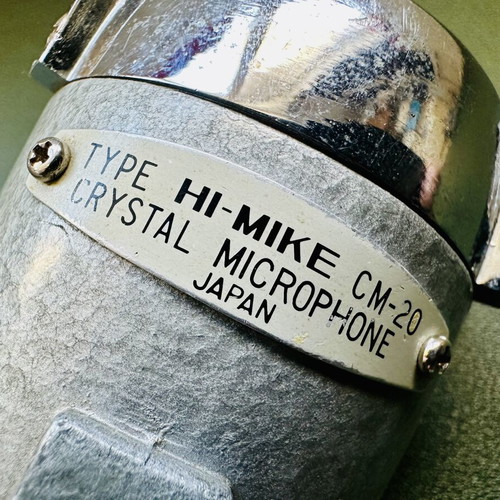 Vintage HI-MIKE CM-20 Crystal Microphone used, Japan 1950-1960