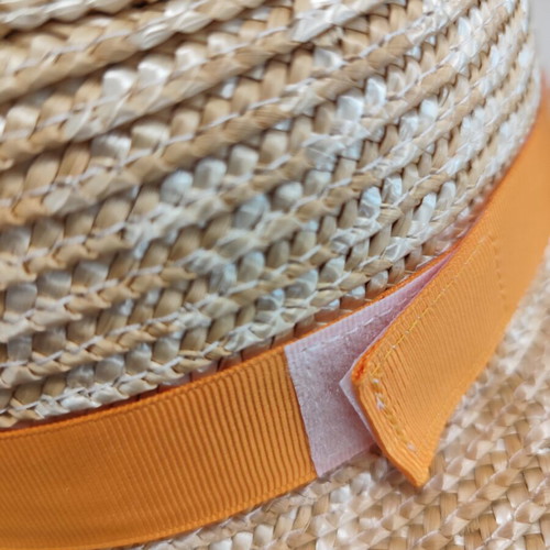 Straw hat Veuve Clicquot Champagne new, beige and yellow