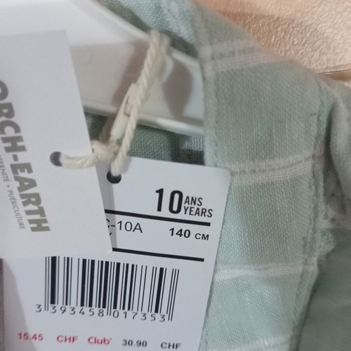 Orchestra Boys' Short-Sleeve Shirt Size 10 Mint Striped New