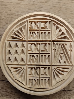 Handmade Agioritiki prosforos seal new, diameter 15 cm