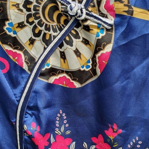 Qipao dress like new, blue multicolor, size S