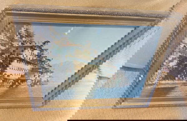 Πίνακας Vintage σε κορνίζα με τζάμι 30*25