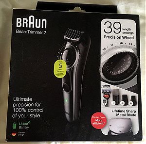 Braun Men's Beard Trimmer/hair Trimmer Trimmer/Hair Clipper Incl 4 Attachments And Razor 39 Length Settings BT7240 Black/Grey Metallic