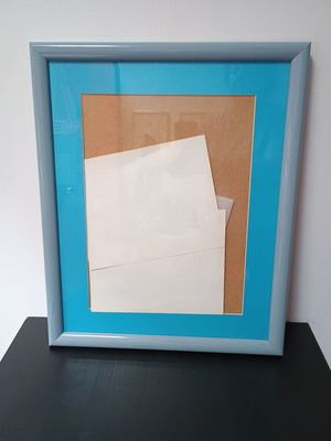 Wall frame used, horizontal and vertical, blue lacquer 45.5x54.5 cm