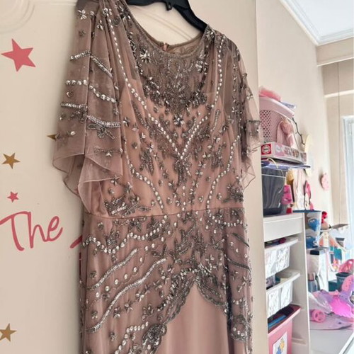 Demetrios evening dress like new, size 5XL 50, beige pink
