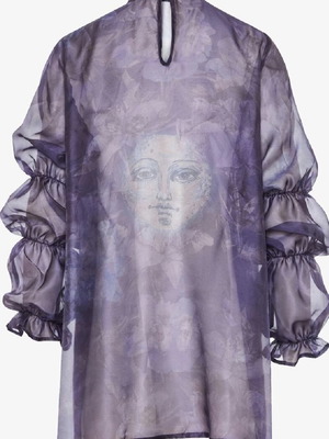 Nidodileda Purple Moon Dress top like new, purple with unique sleeves
