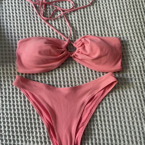 H&M bikini set like new, pink, top medium bottom small
