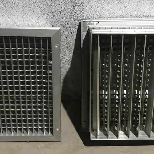 Aluminum vent grilles used, pack of 25 pieces with and without filter