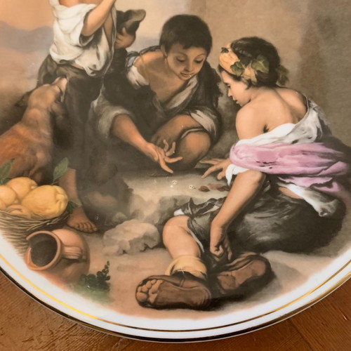 Decorative plate 27 cm Bone China porcelain England with Murillo painting