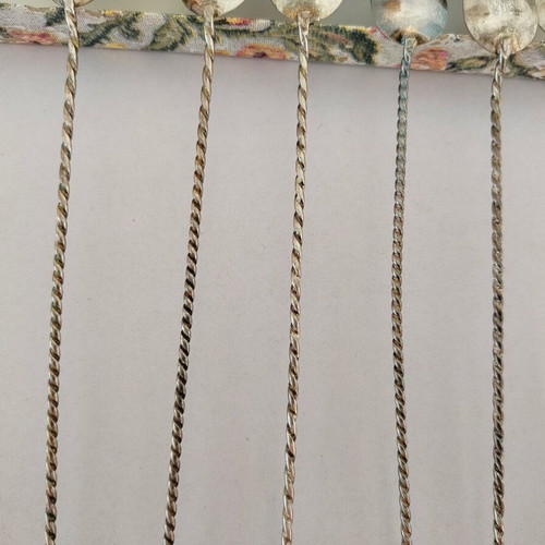 Werner Rupp metal spoons set of 6 used with semi-precious stones