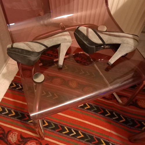 Nine West peep toe γκρι μωβ γυναικεία παπούτσια νούμερο 39 μεταχειρισμένα