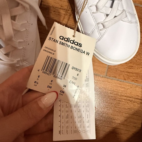 Adidas Stan Smith Bonega W sneakers, white and green, size 38