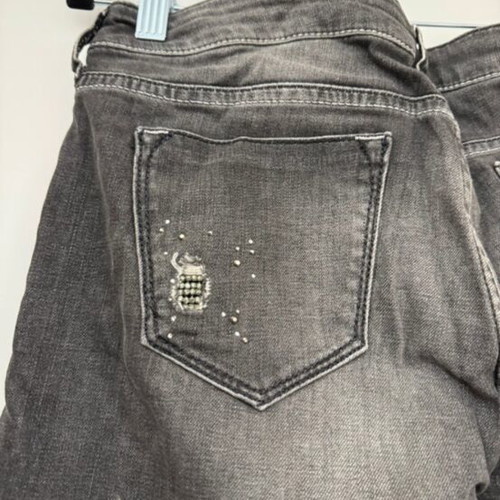 Guess jeans like new with rhinestones, black and grey, size M